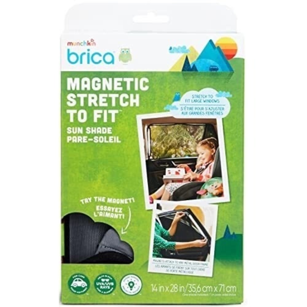 Munchkin Brica Magnetic Stretch to Fit Sun Shade Black 1 Pack 1pk Shade 14"x28" - Picture 6 of 6